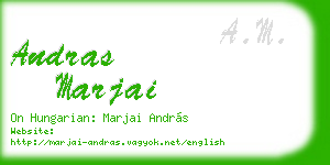 andras marjai business card