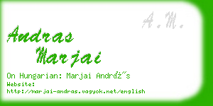 andras marjai business card